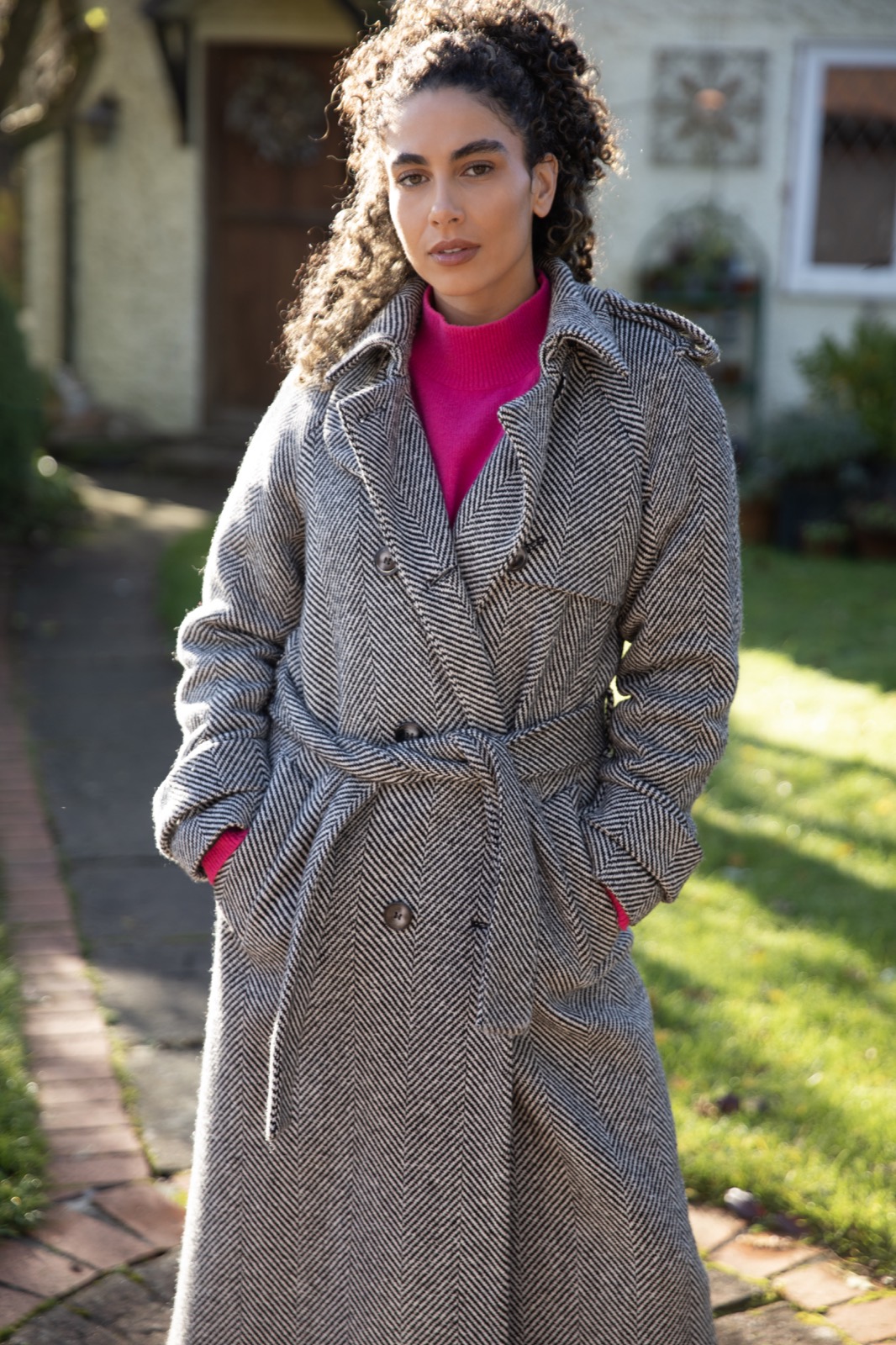 Tori Cross — outerwear on location